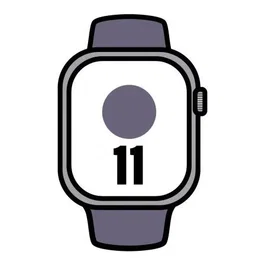 Apple Watch Series 11 GPS + Cellular 42mm Plata con Correa Deportiva Púrpura (S/M)